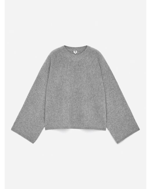 ARKET Gray Cut-Out Pure Cashmere Jumper​