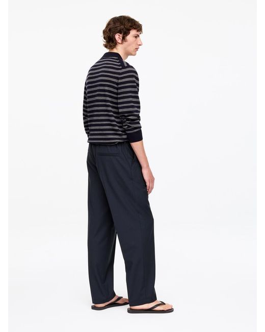 ARKET Blue Relaxed Lightweight Wool Trousers for men