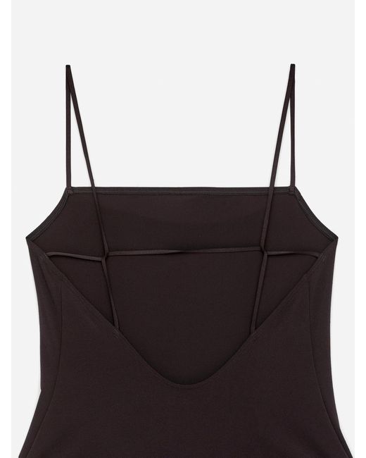 ARKET Black Square-Neck Swimsuit