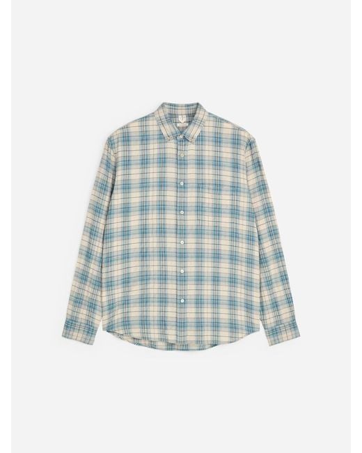 ARKET Blue Regular Flannel Shirt for men
