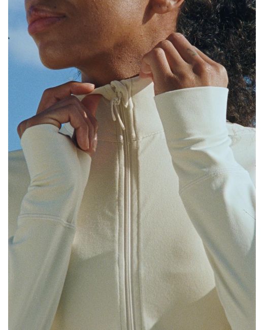 ARKET White Soft Zip-Up Training Jacket