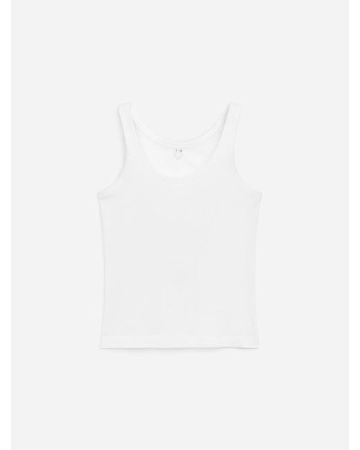 ARKET White Scoop-Neck Tank Top
