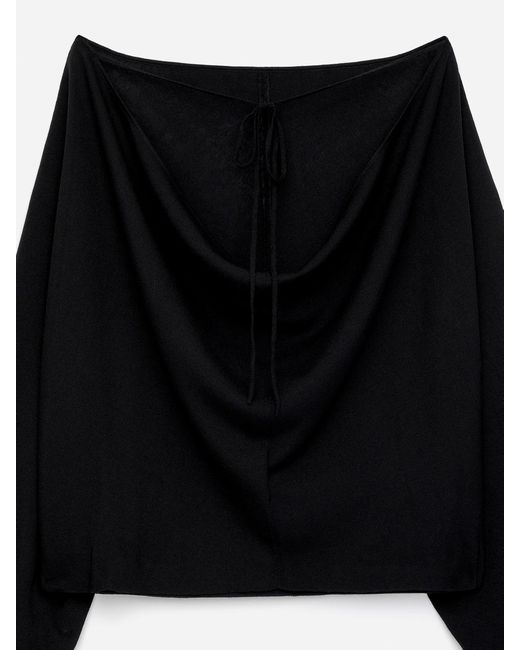 ARKET Black Boat-Neck Top