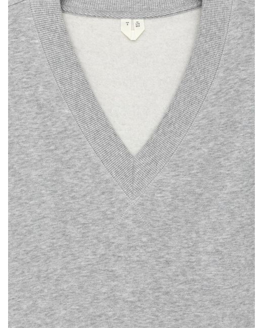 ARKET Gray V-Neck Sweatshirt