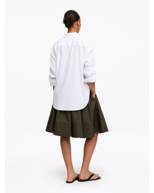 ARKET White Cotton Circle Skirt