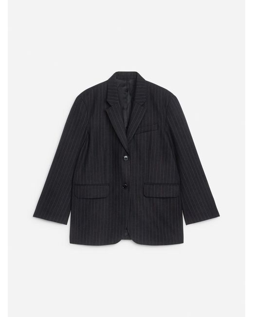 ARKET Blue Single-Breasted Blazer