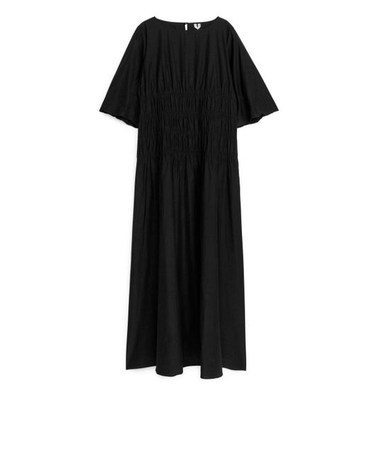 ARKET Black Short-sleeved Maxi Dress
