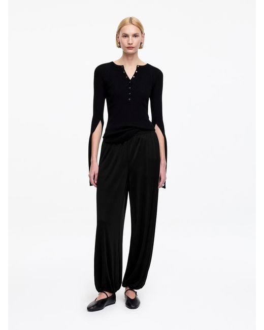ARKET Black Balloon Trousers