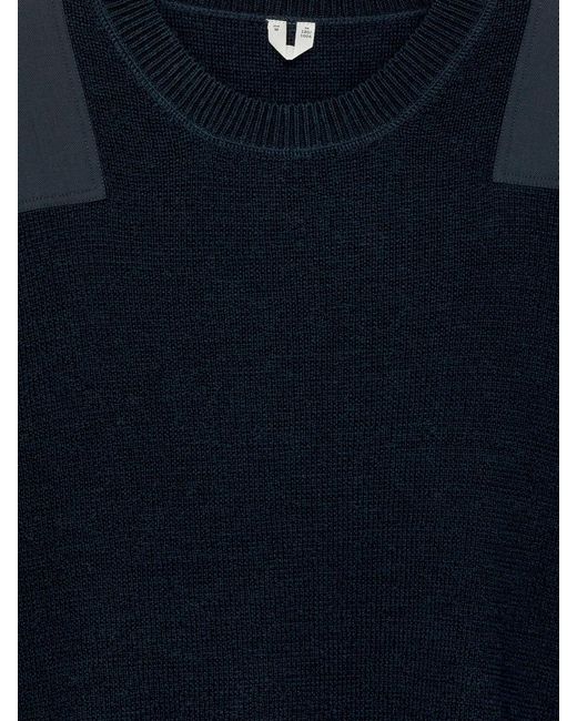 ARKET Blue Patch-Detail Wool Jumper for men