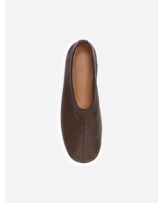 ARKET White Leather Ballet Flats