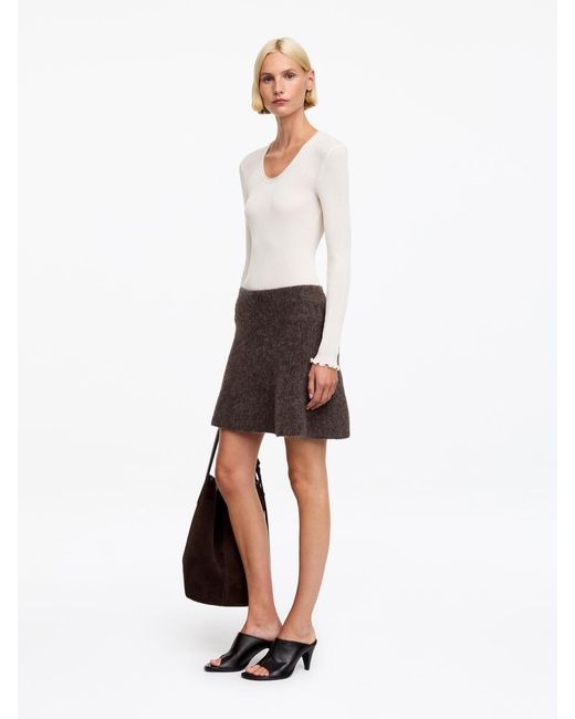 ARKET Blue Alpaca-Wool Blend Skirt