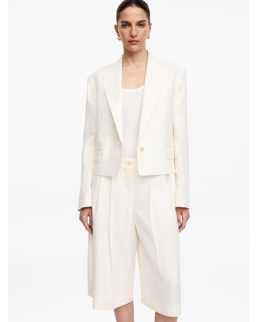 ARKET White Linen Blazer
