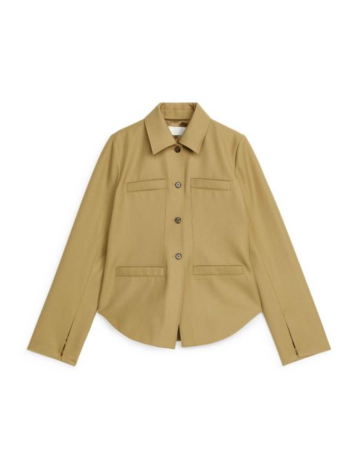ARKET Natural Fitted Overshirt