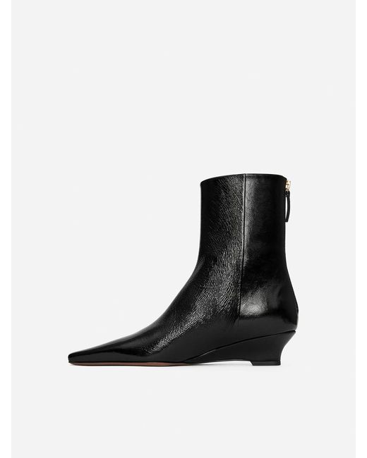 ARKET Black Wedge Ankle Boots