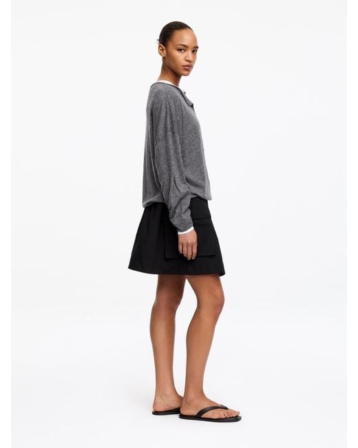 ARKET Black Pima Cotton Skirt