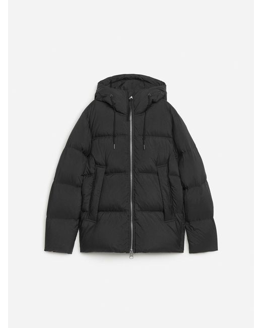 ARKET Black Upcycled Down Puffer Jacket for men