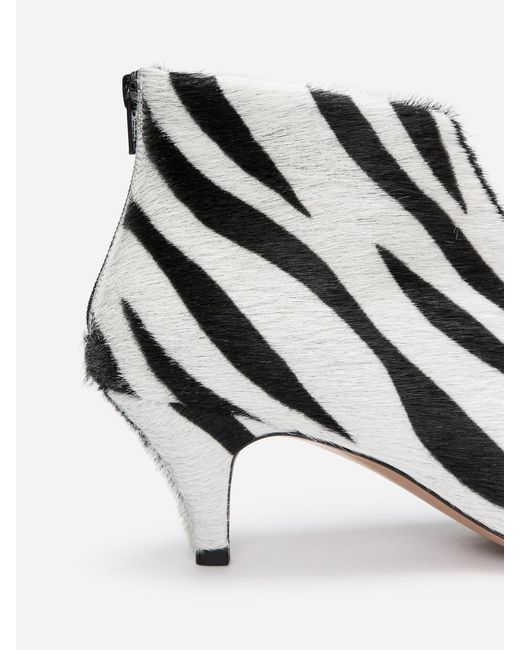 ARKET Black Zebra-Print Ankle Boots
