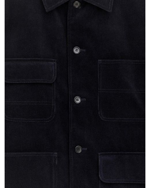 ARKET Blue Corduroy Utility Jacket for men
