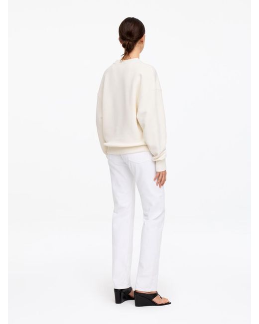 ARKET White Relaxed Terry Sweatshirt