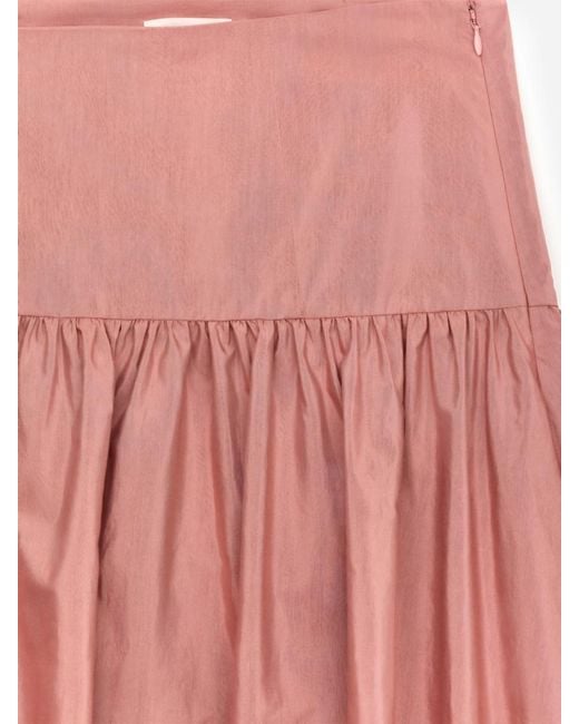 ARKET Pink Taffeta Bubble Skirt