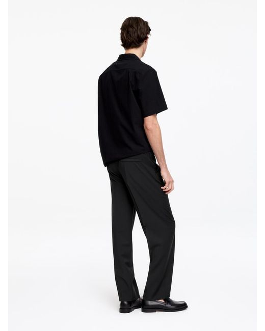 ARKET Black Wide Pull-On Trousers for men