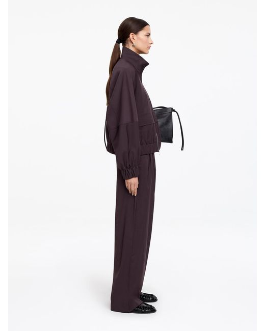 ARKET Purple Wide Tailored Trousers