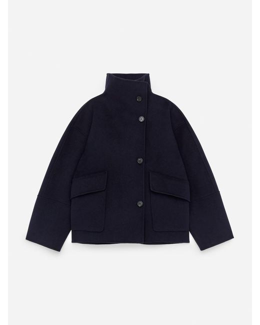 ARKET Blue Doublé Wool-Blend Jacket