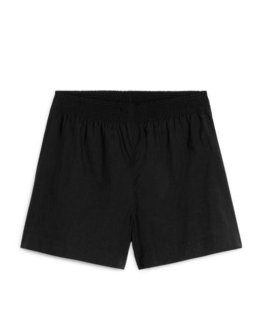 ARKET Black Lyocell-cotton Shorts