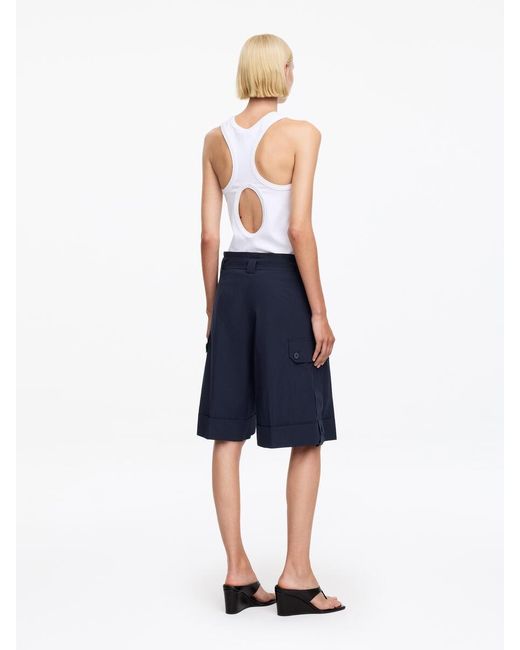 ARKET Blue Pima Cotton Utility Shorts