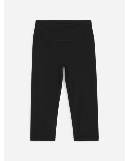 ARKET White Soft Stretch Capri Leggings