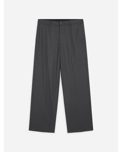 ARKET Blue Wide Wool Blend Trousers for men