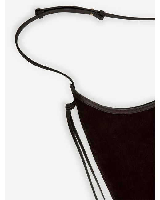 ARKET Black Split Suede Shoulder Bag