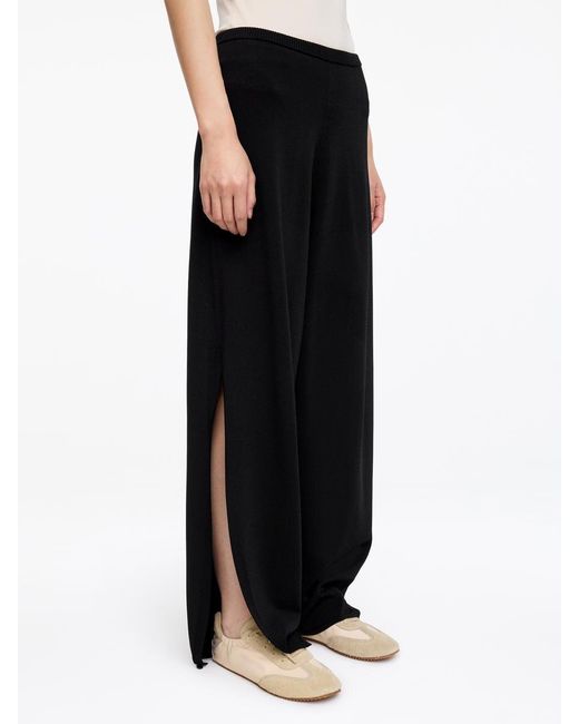 ARKET White Relaxed Fine-Knit Trousers