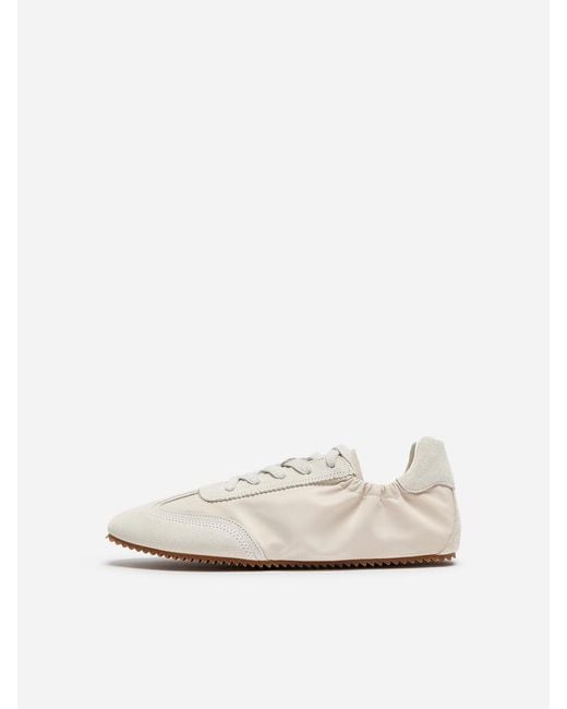 ARKET White Suede Nylon Trainers
