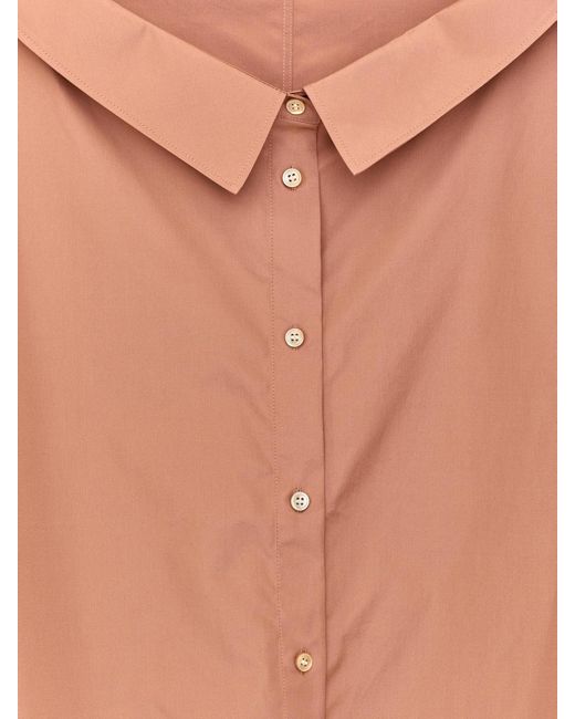 ARKET Gray Open-Neck Blouse
