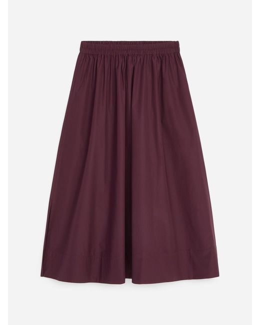 ARKET Purple Midi Cotton Skirt