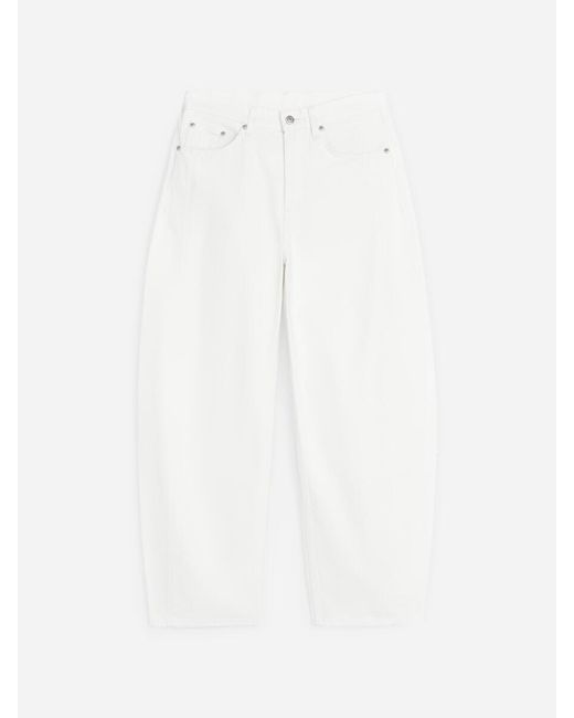 ARKET White Bloom Barrel Jeans