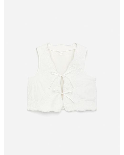ARKET White Embroidered Vest