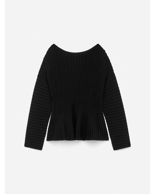 ARKET Black Peplum Top