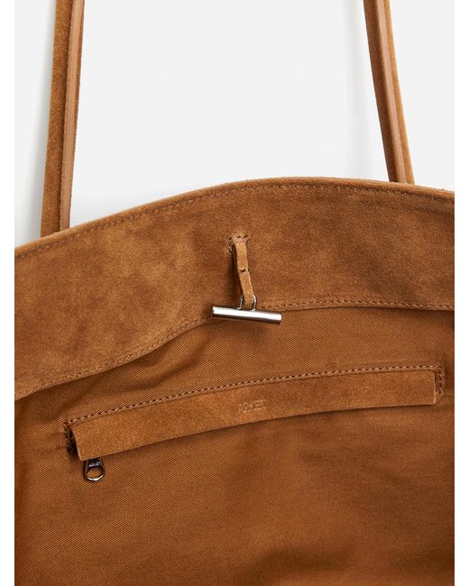 ARKET Brown Slouchy Suede Tote