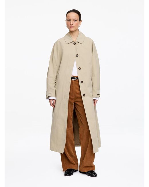 ARKET White Relaxed Suede Trousers