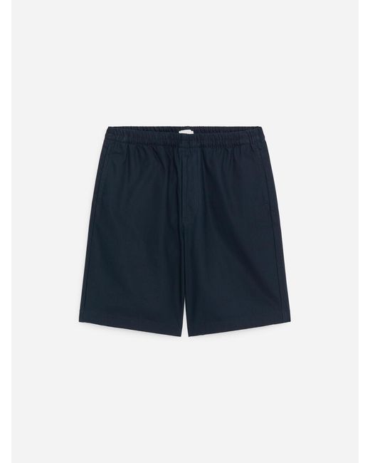 ARKET Blue Relaxed Cotton Linen Shorts for men