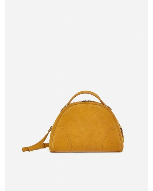 ARKET Yellow Split Suede Crossbody Bag