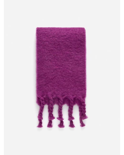 ARKET Purple Mohair-Wool Blend Scarf