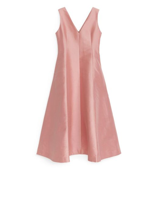 ARKET Pink Sculptural Lyocell-blend Dress