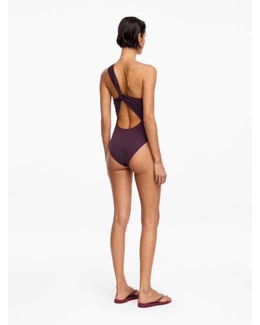 ARKET White One-Shoulder Swimsuit