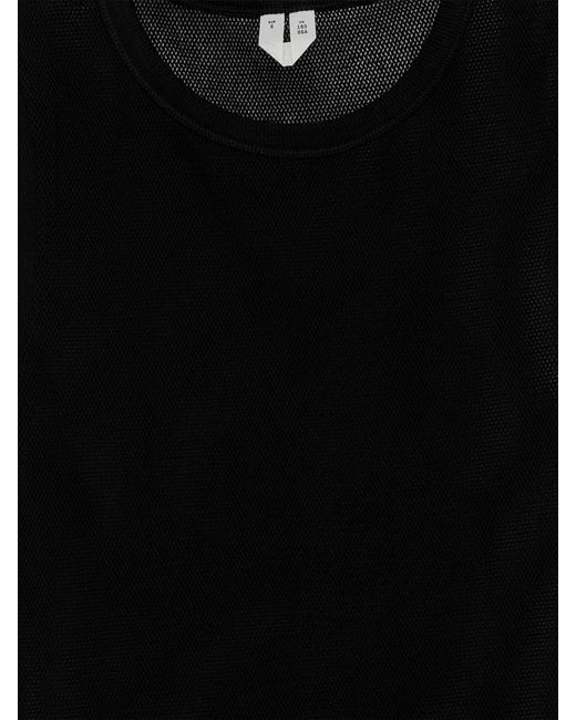 ARKET Black Mesh Tank Top