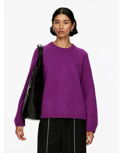ARKET Purple Alpaca-Wool Blend Jumper