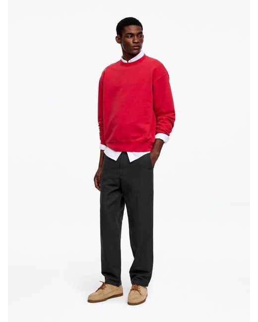 ARKET Red Linen Blend Trousers for men