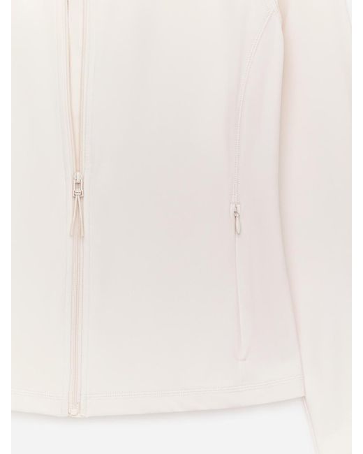 ARKET White Soft Zip-Up Training Jacket